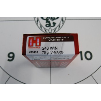 .243 Hornady 75gr V-MAX - Box of 20 .243 Hornady 75gr V-MAX - Box of 20